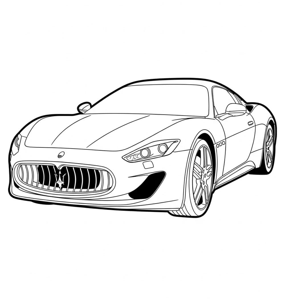 Maserati stampabile da colorare