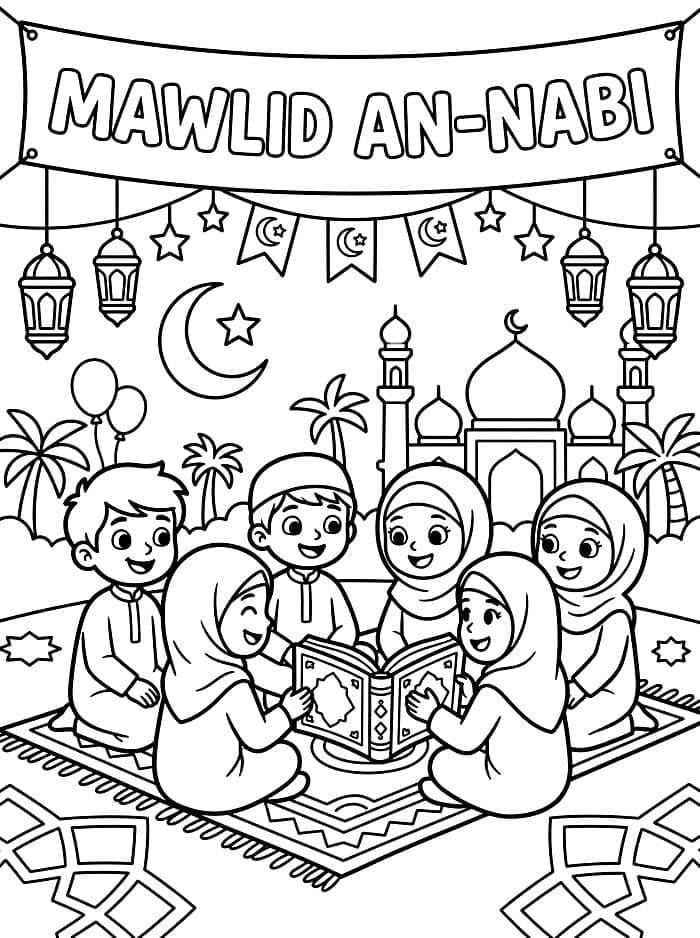 Mawlid stampabile gratuitamente da colorare