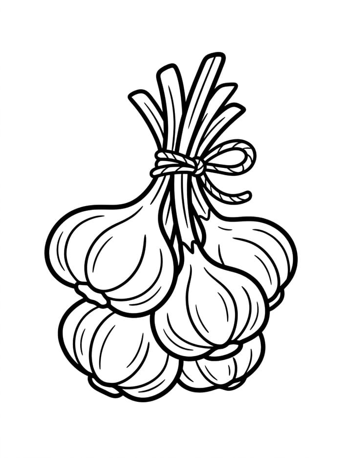 Mazzo di Aglio da colorare