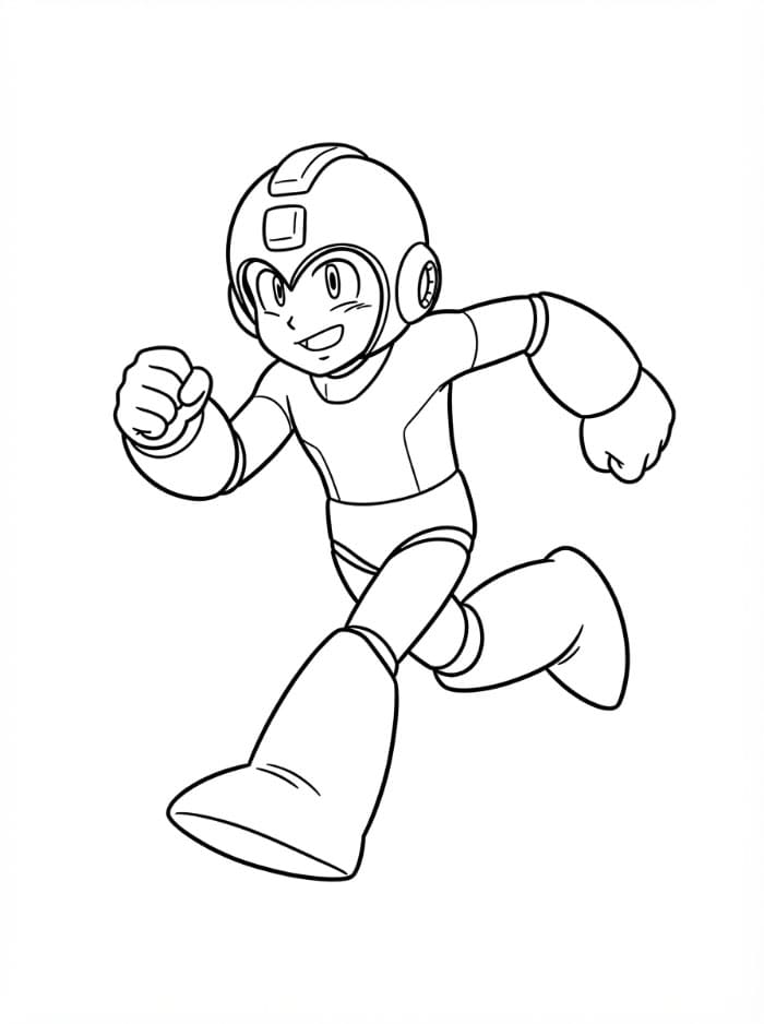 Mega Man corre da colorare