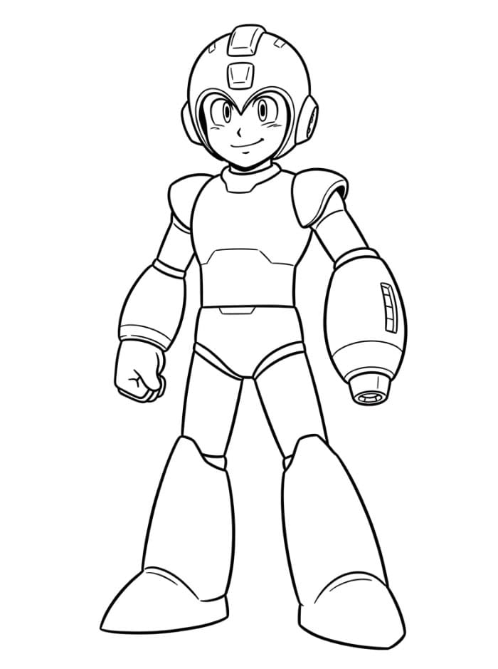 Mega Man fiero da colorare
