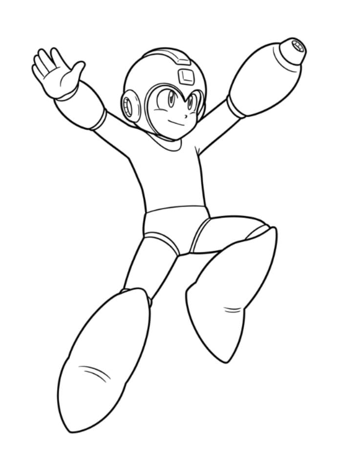 Mega Man salta da colorare