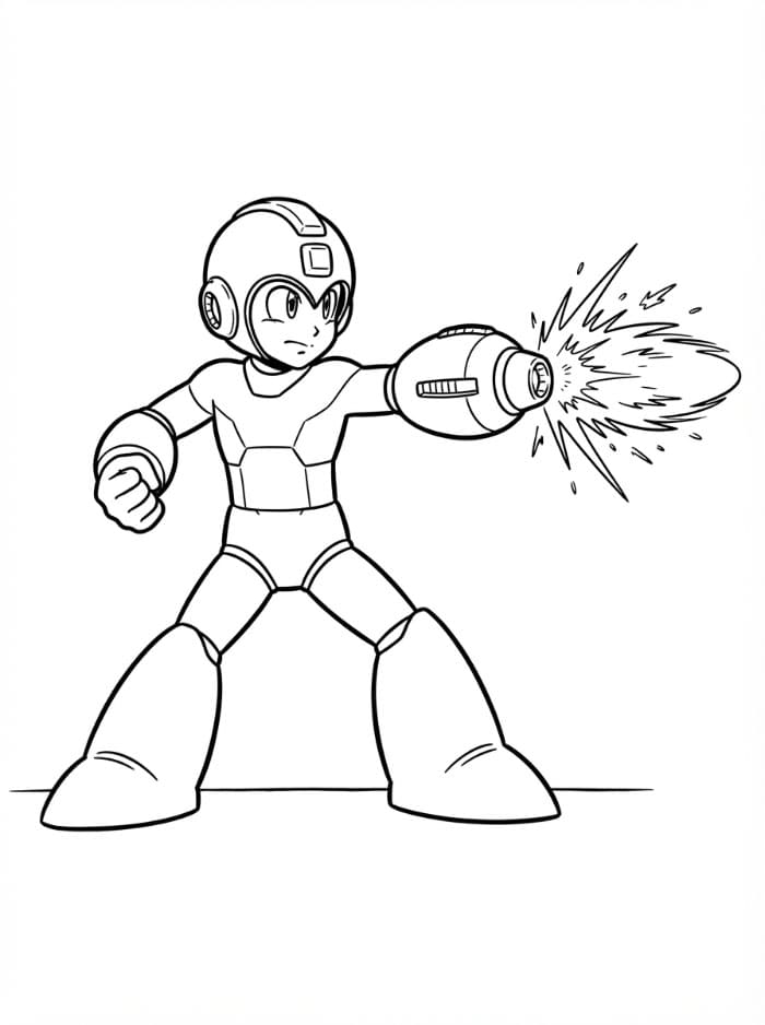 Mega Man spara da colorare