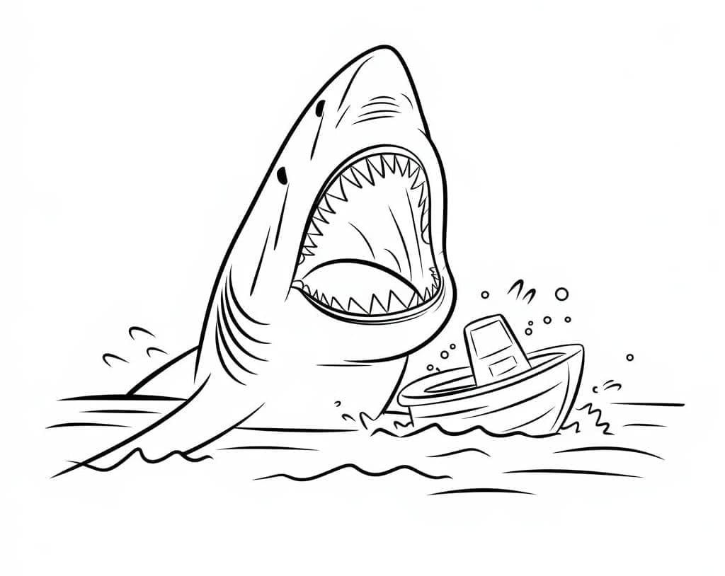 Megalodonte fantastico da colorare