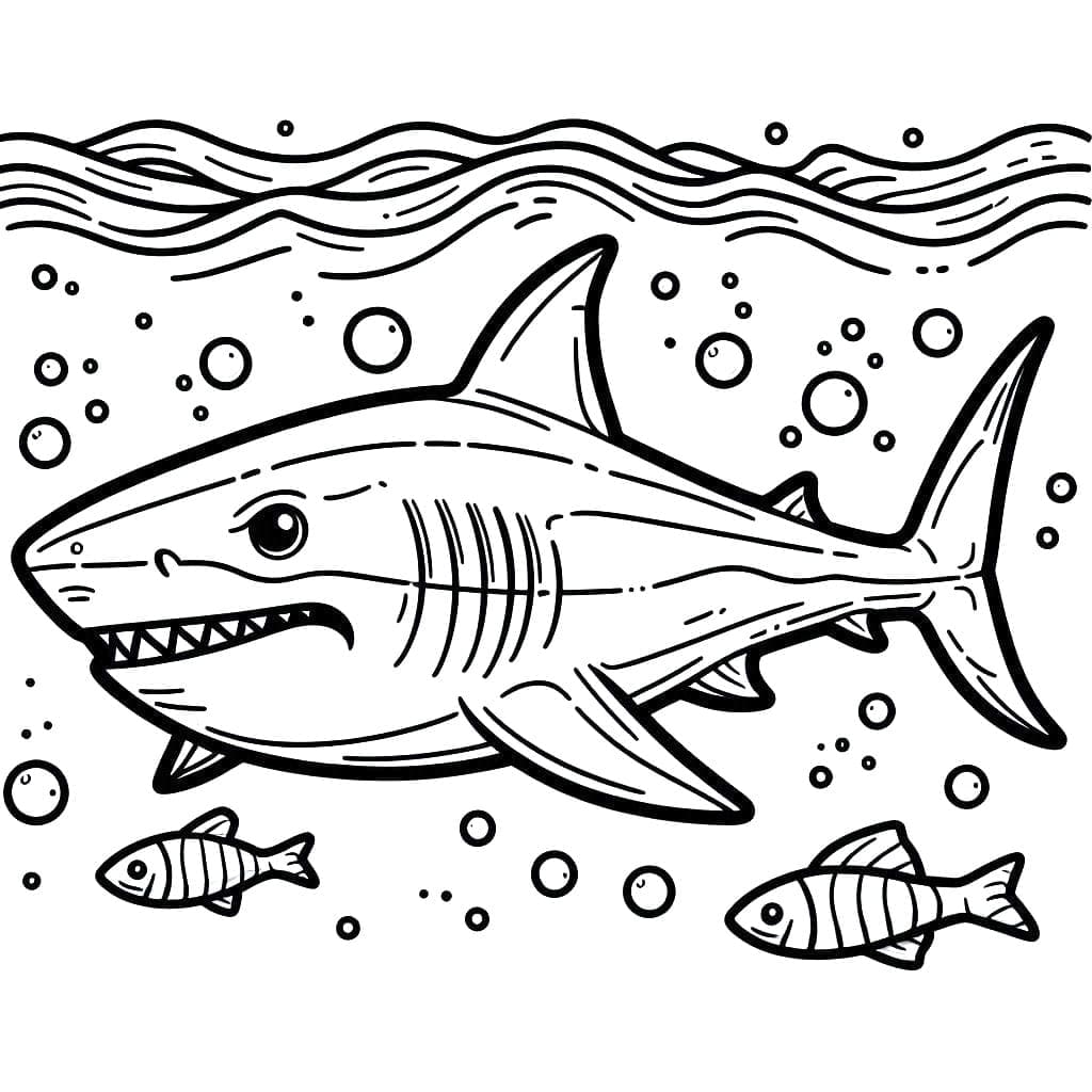 Megalodonte stampabile gratuitamente da colorare