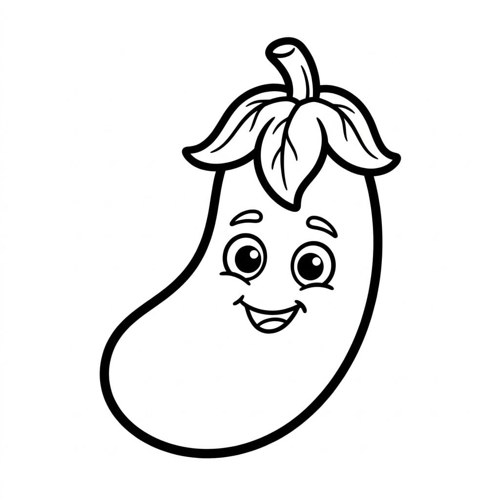 Melanzana piccola da colorare