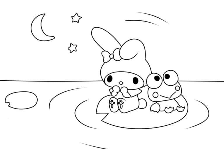 Melodiani e Keroppi da colorare