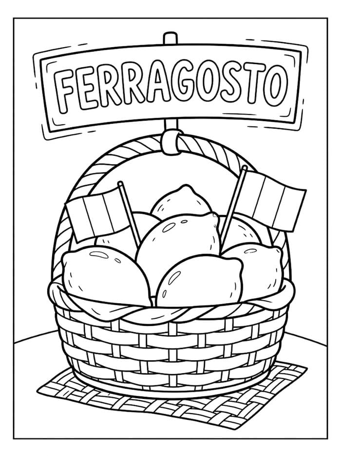 Mercato dei Limoni di Ferragosto da colorare