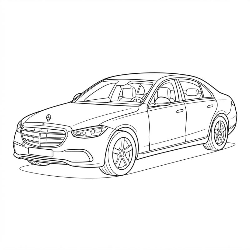 Mercedes Classe S da colorare