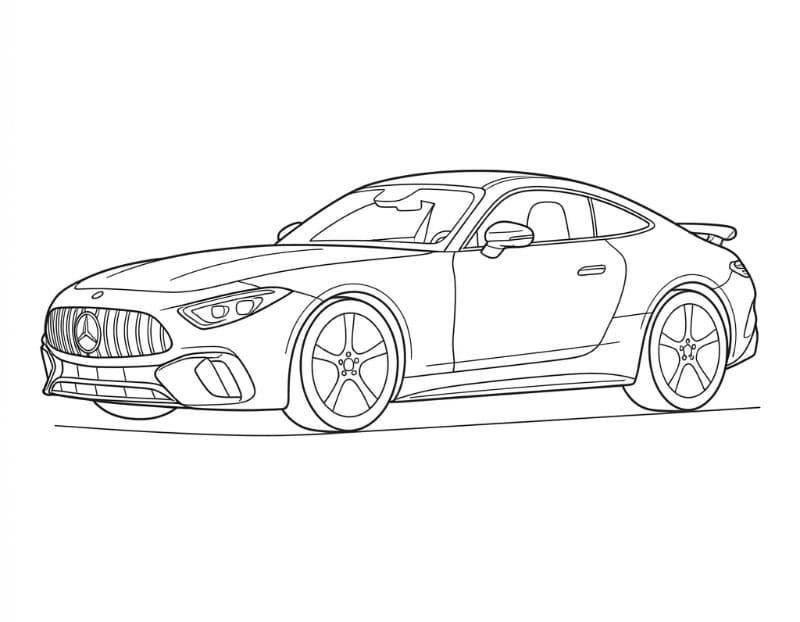 Mercedes coupé da colorare