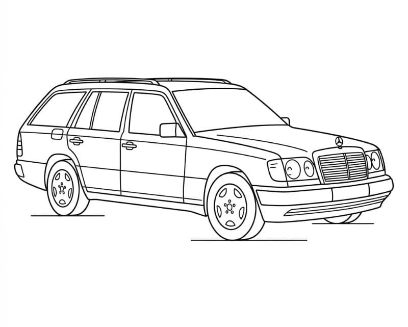 Mercedes station wagon da colorare
