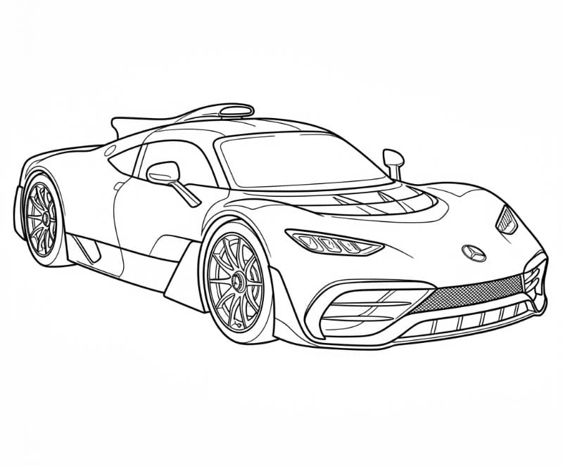 Mercedes supercar da colorare