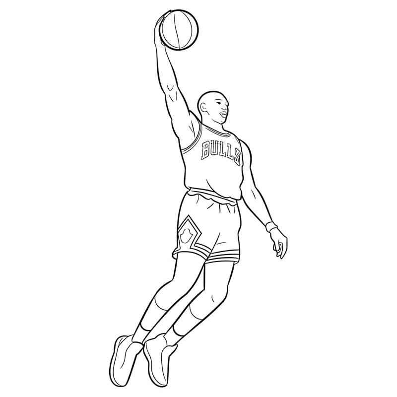 Michael Jordan Salto da colorare