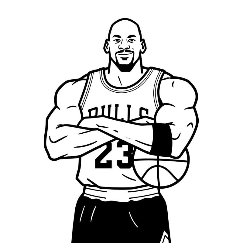 Michael Jordan atleta da colorare