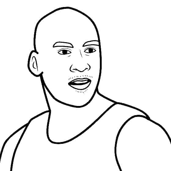 Michael Jordan da giovane da colorare