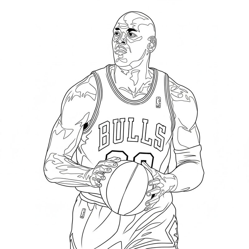 Michael Jordan è fantastico da colorare