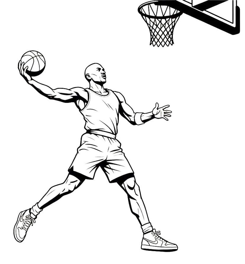 Michael Jordan leggenda da colorare