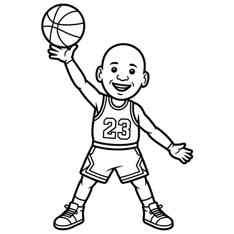 Michael Jordan per bambini da colorare