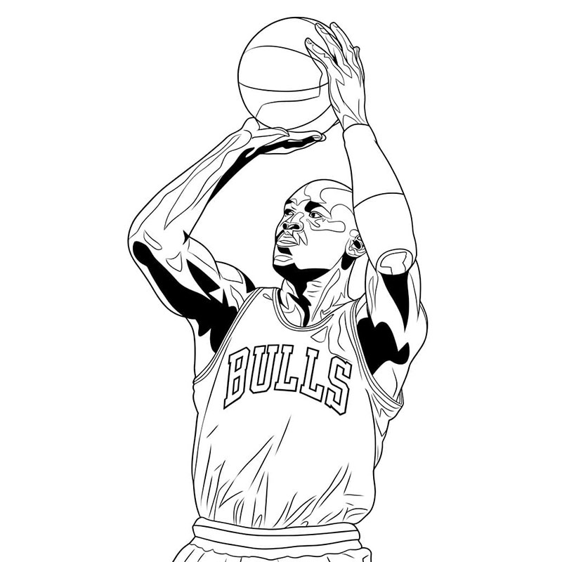 Michael Jordan pronto da colorare