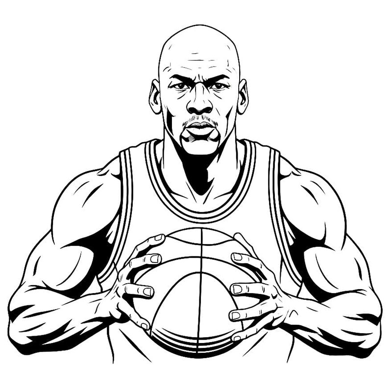 Michael Jordan tiene la palla gratis da colorare