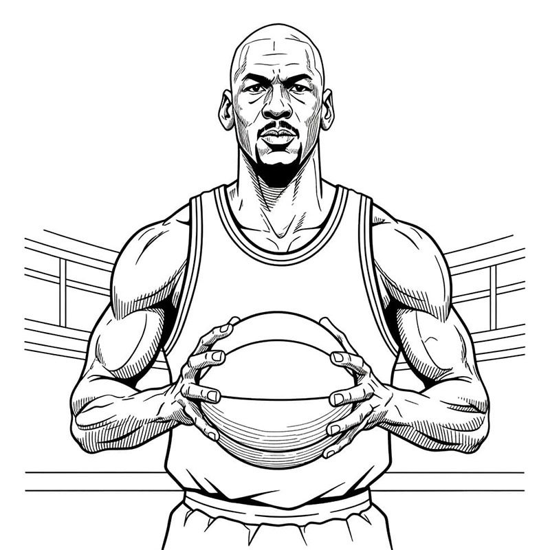 Michael Jordan tiene la palla da colorare
