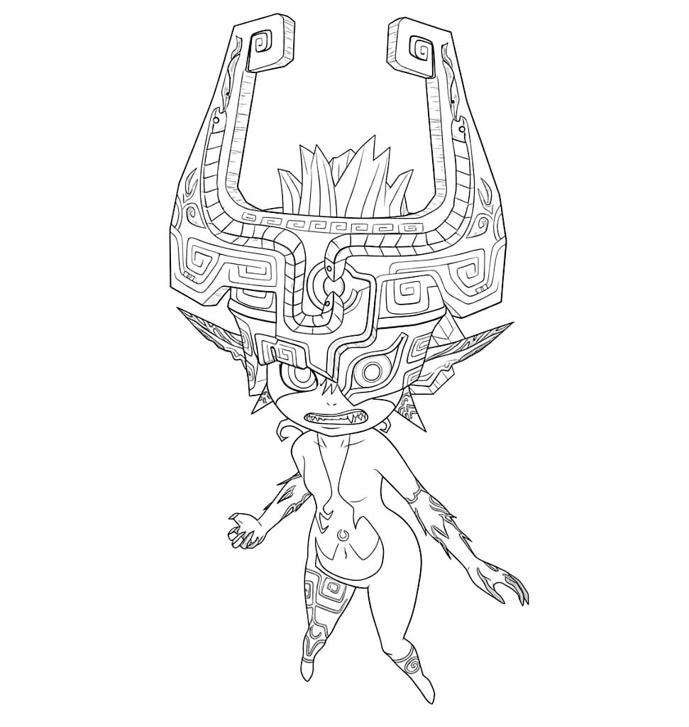 Midna di Zelda da colorare