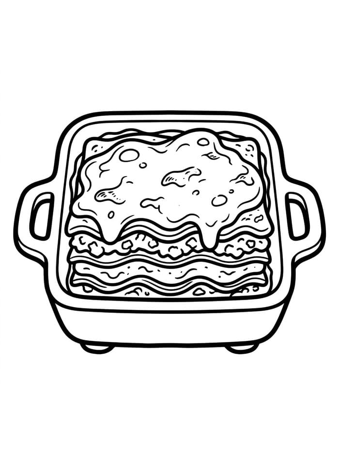 Mini Lasagne da colorare