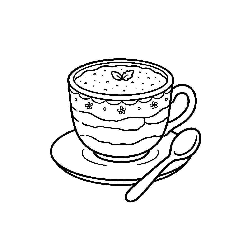 Mini Tiramisù da colorare