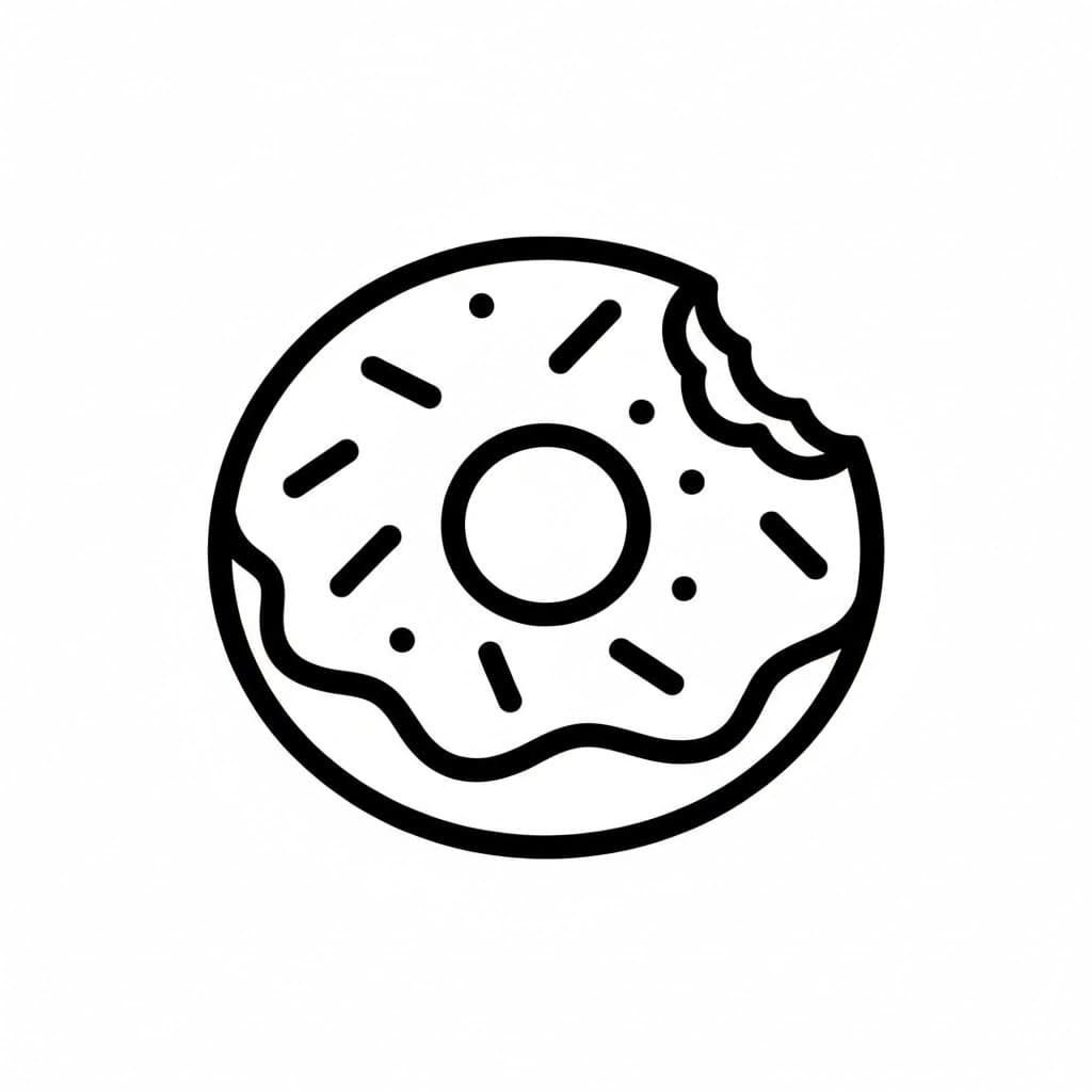 Mini ciambella da colorare