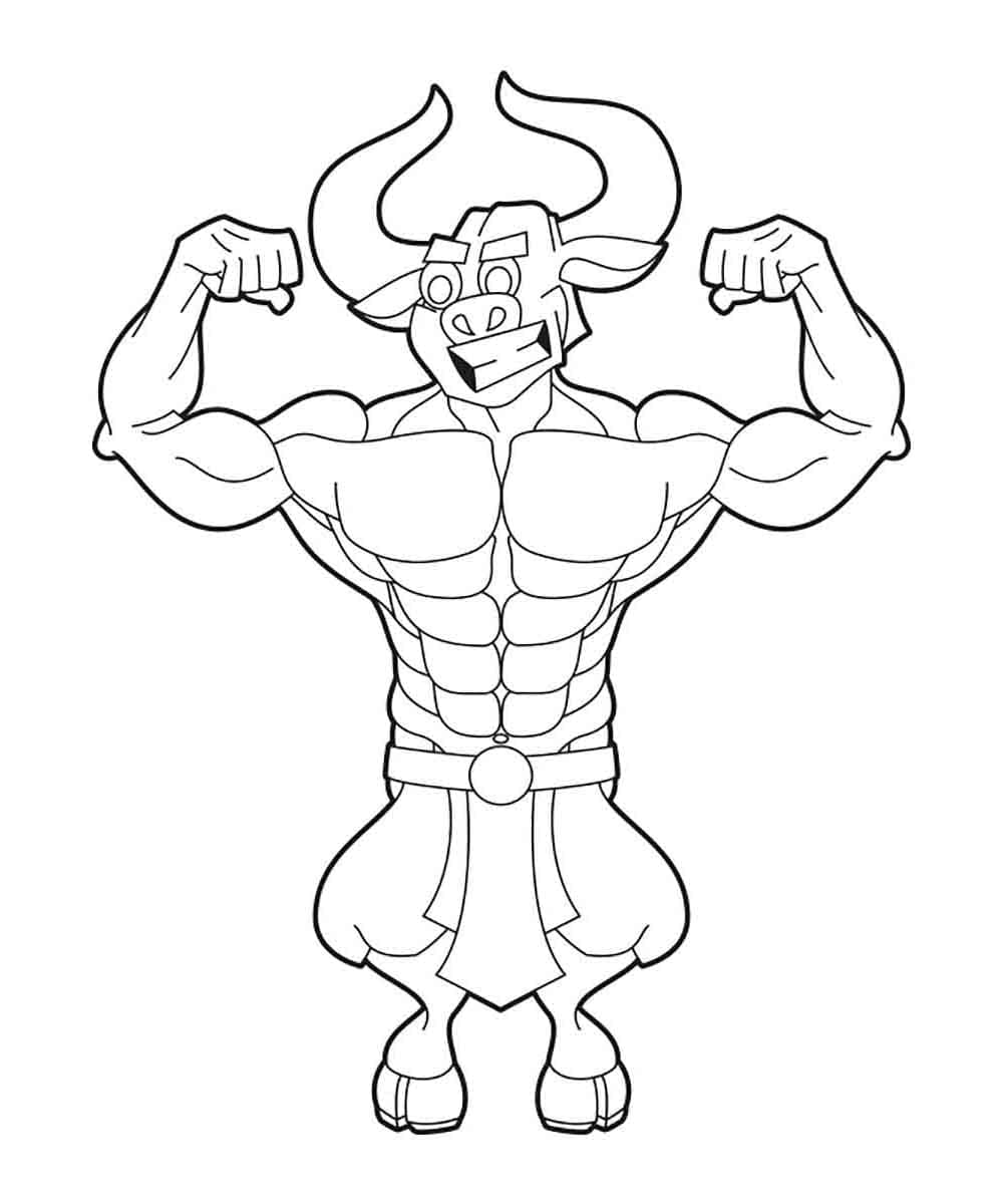 Minotauro Forte gratis da colorare