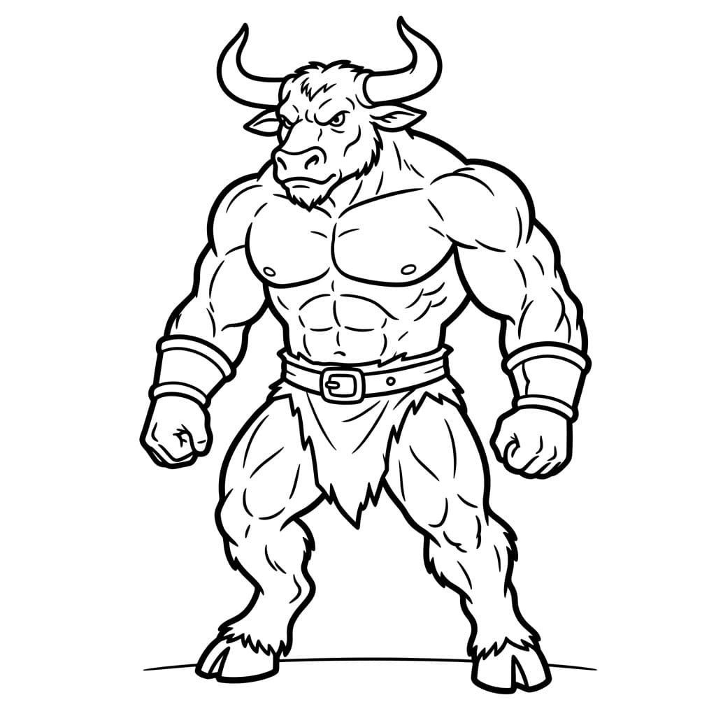 Minotauro Forte da colorare