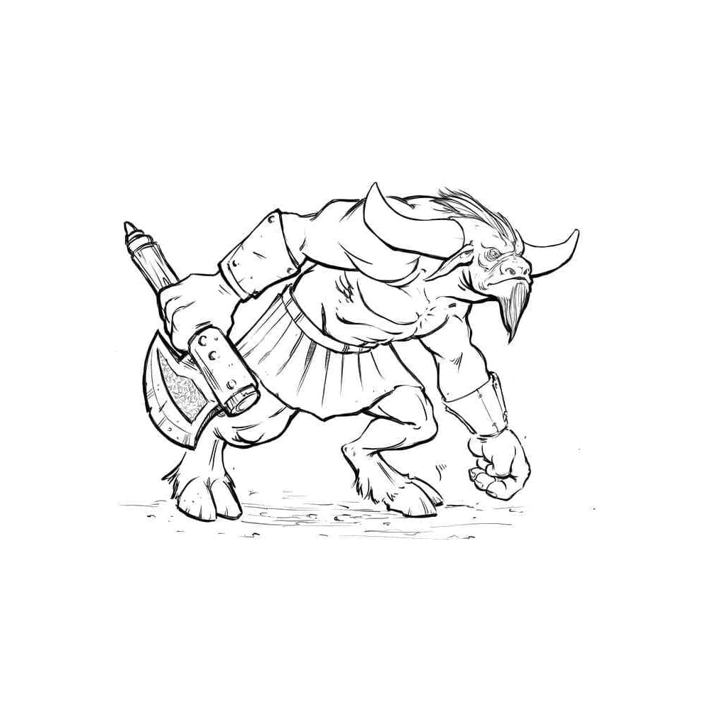 Minotauro Gratis da colorare