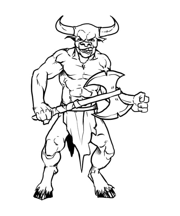 Minotauro Speciale da colorare