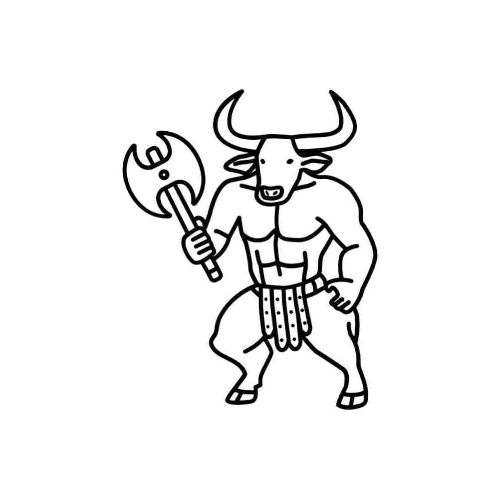 Minotauro Stampabile da colorare