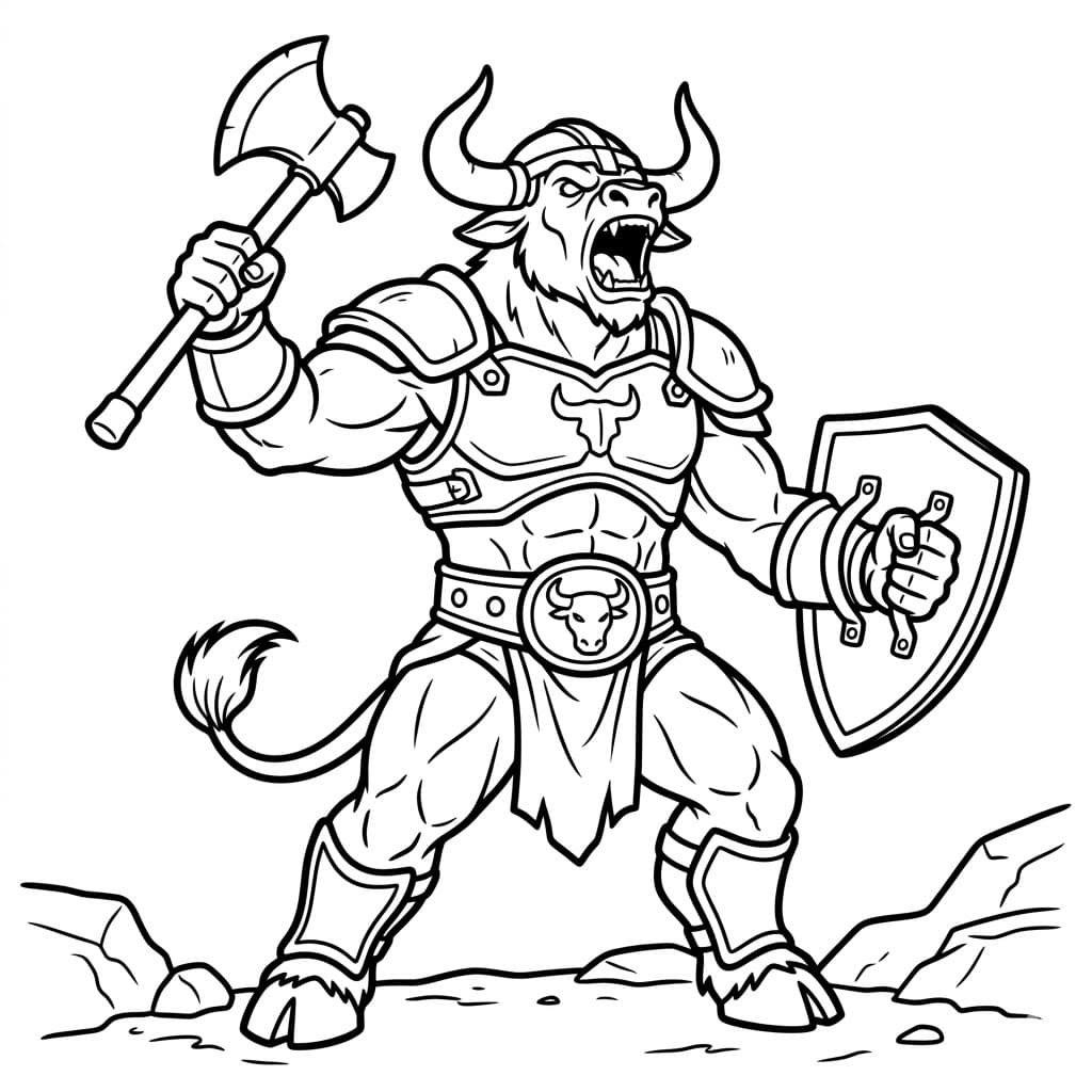 Minotauro dell’Arena da colorare