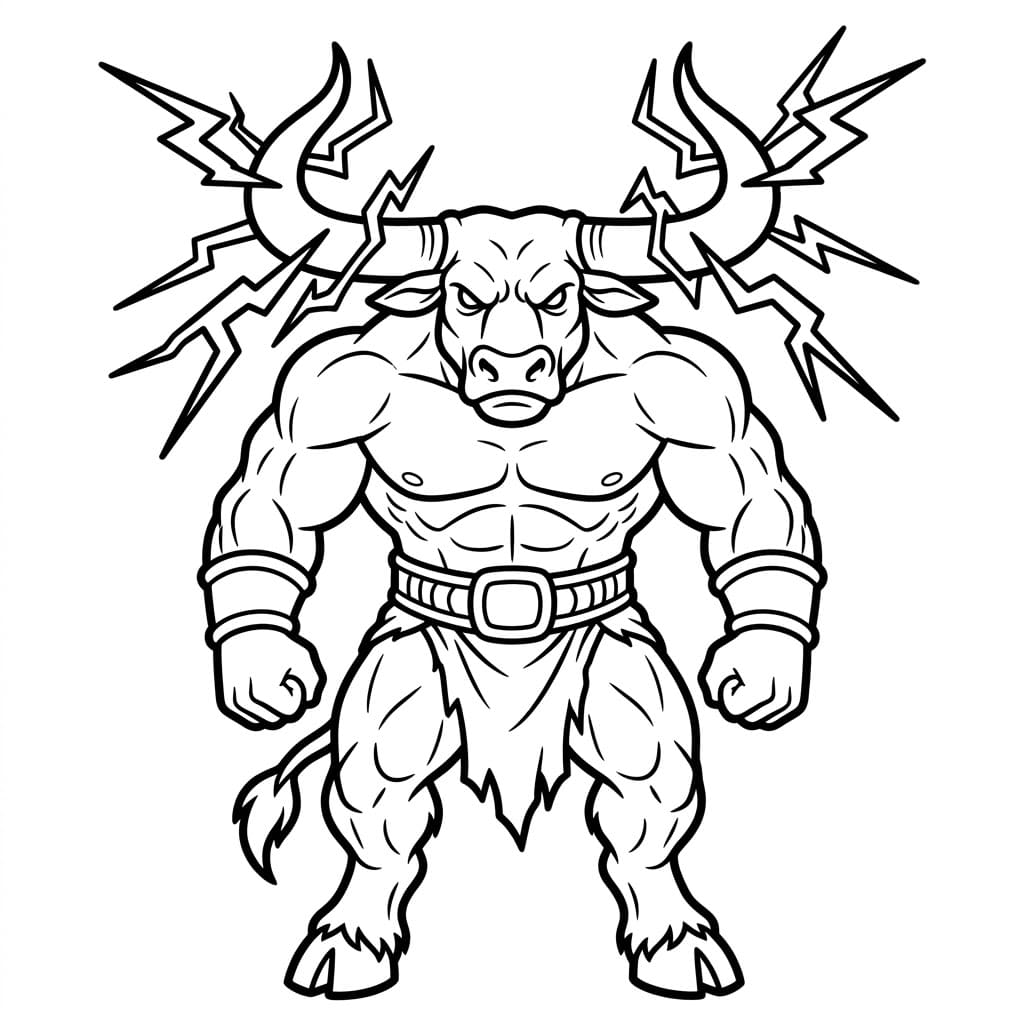 Minotauro della Tempesta da colorare