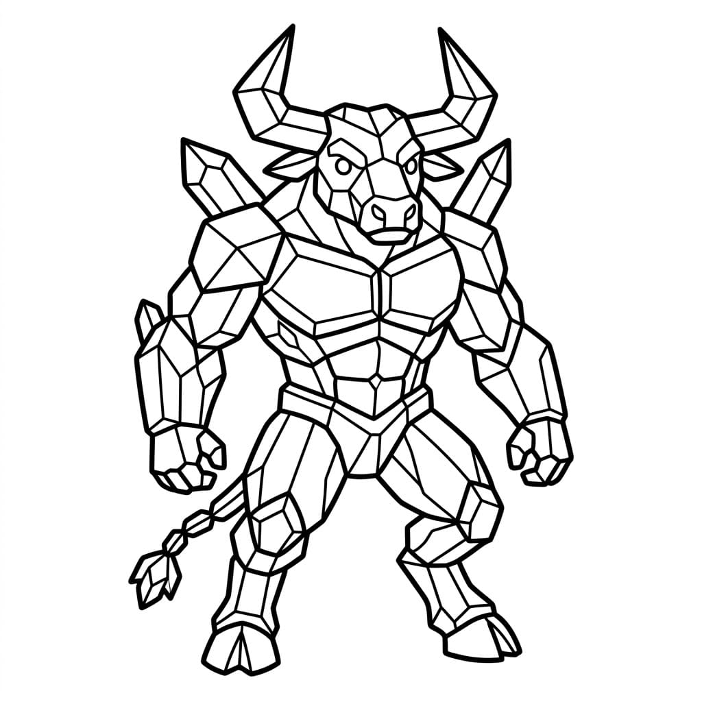 Minotauro di Cristallo da colorare