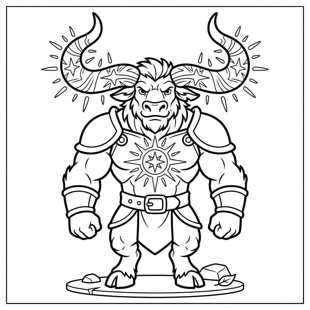 Minotauro di Luce da colorare