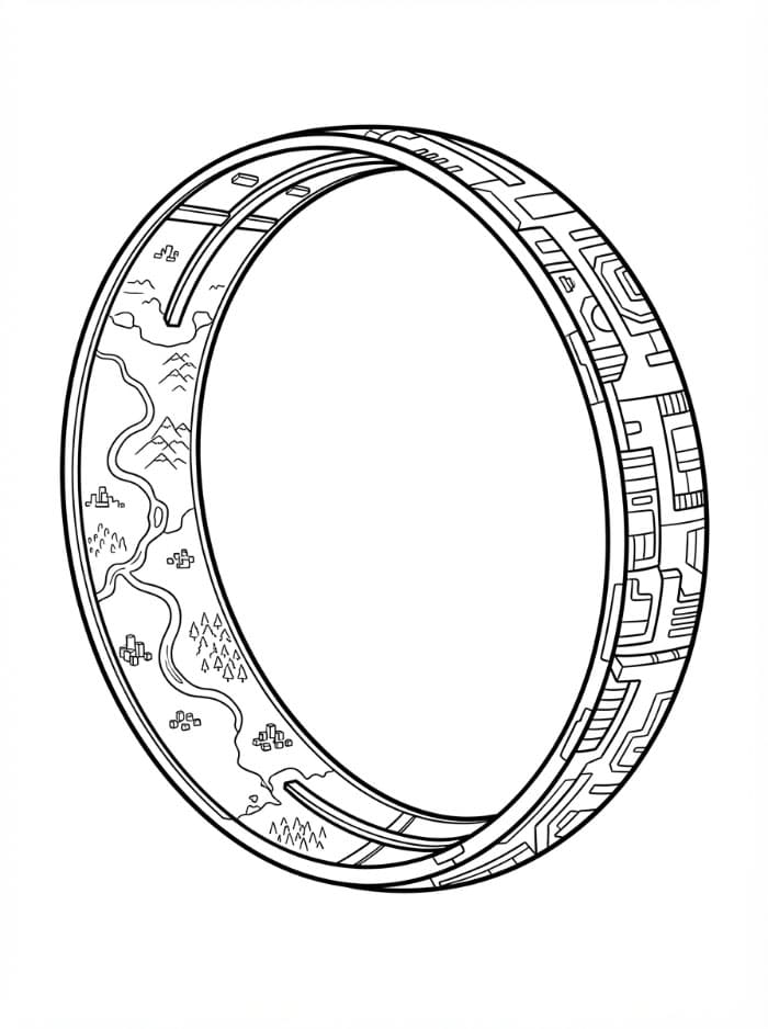 Mondo Anello di Halo da colorare