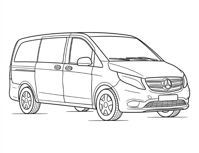 Monovolume Mercedes da colorare