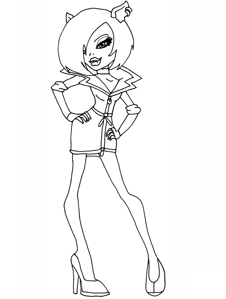 Monster High Clawdeen Wolf da colorare