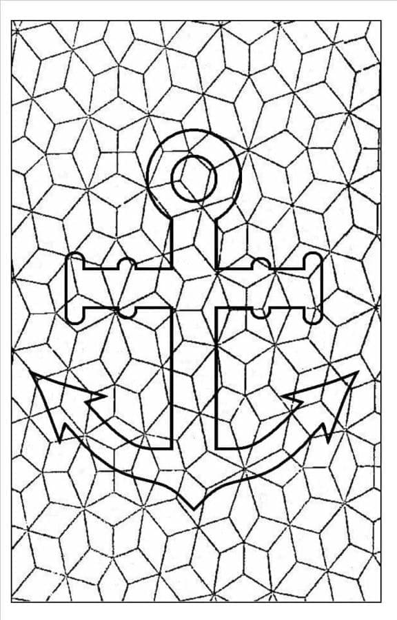 Mosaico ancora da colorare