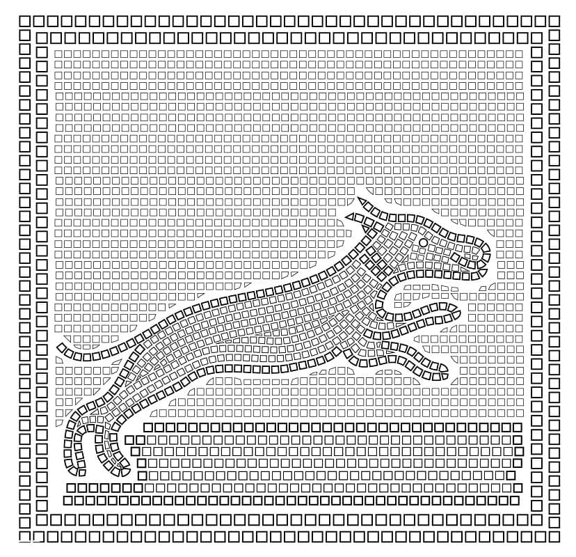 Mosaico cane da colorare
