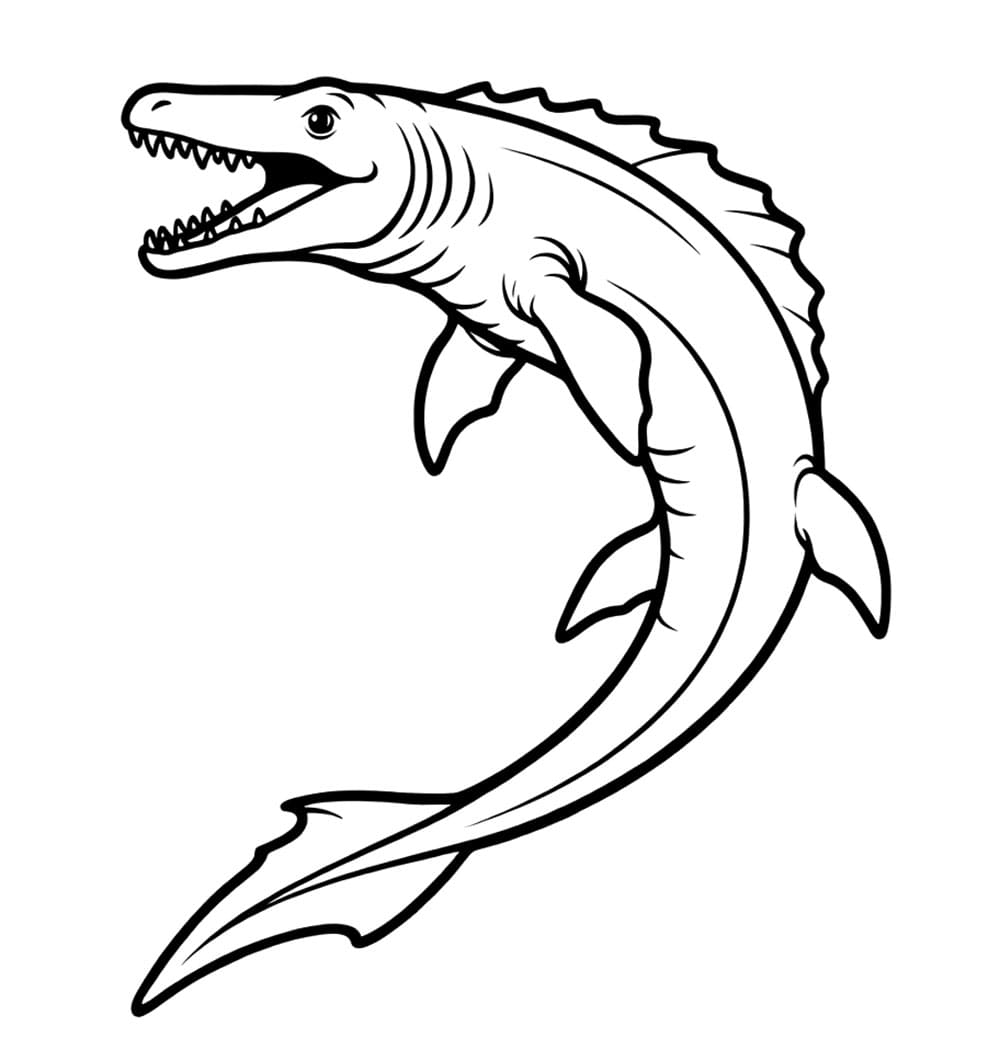 Mosasauro gratis da colorare