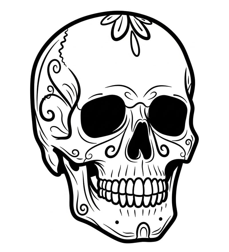 Motivo a teschio da colorare