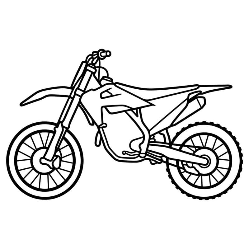 Motocross Stile Husqvarna da colorare