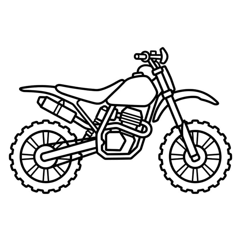 Motocross blocco motore minimale da colorare