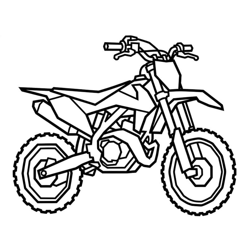 Motocross design affilato da colorare
