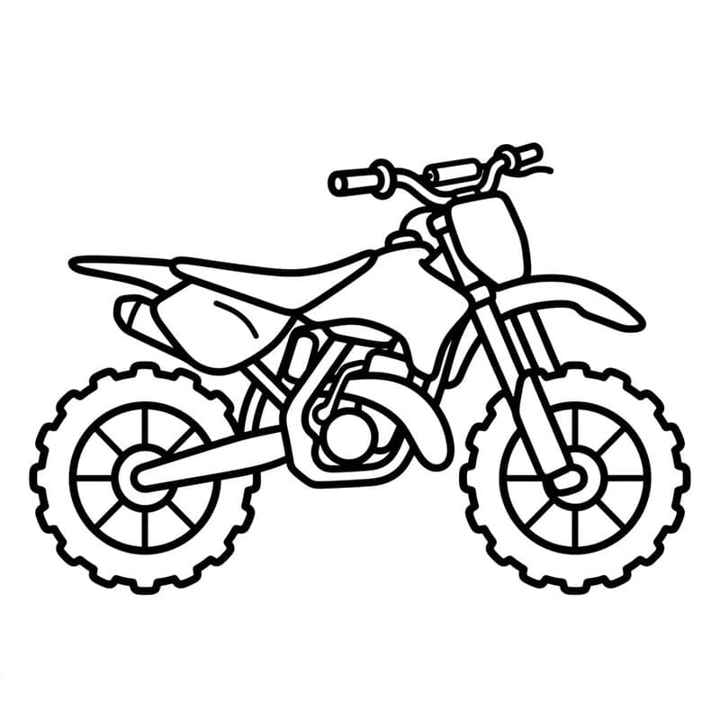 Motocross design minimale e pulito da colorare