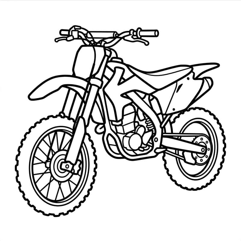 Motocross immagine semplice da colorare